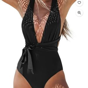 Cupshe Black Halter Swimsuit